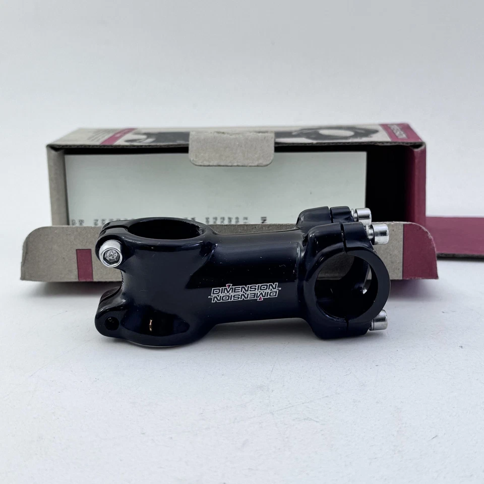 Dimension Threadless Stem 70mm 25.4 1 1/8 Steerer 83/97° Black 4 Bolt Alloy A19 - Image 1 of 4