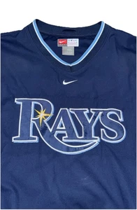 Men's 2XL Tampa Bay Rays Baseball Nike Genuine Pullover Embroidered - Picture 1 of 3