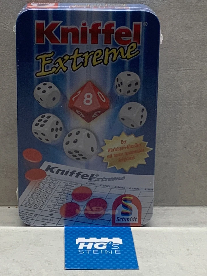 Schmidt spiele 51296 Kniffel extreme Metalldose WÃ¼rfelspiel Gesellschaftsspiel