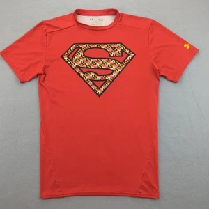 Under Armour Superman Shirt Compression HeatGear Mens Large DC Comics Maryland - Picture 1 of 11