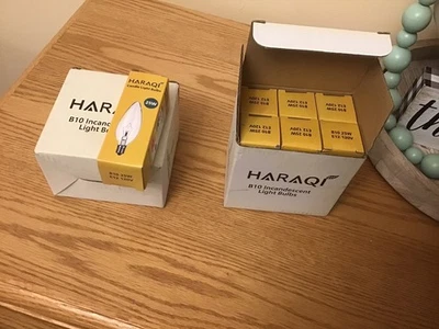 Haraqi Candle Light Bulbs E12 B10 25W 120V 11 Bulbs In All - Image 1 of 4