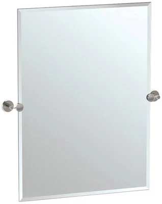 Gatco Latitude II Satin Nickel 27 1/2" x 31 1/2" Wall Mirror - Image 1 of 2