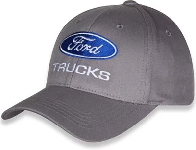 Ford Trucks Embroidered Logo Baseball Cap Car Racing Hat Gray Officially License - Image 1 of 4