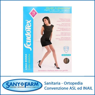 470 SCUDOTEX COLLANT 70 DEN CALZE PREVENTIVE COMPRESSIONE GRADUATA VARI COLORI - Immagine 1 di 3