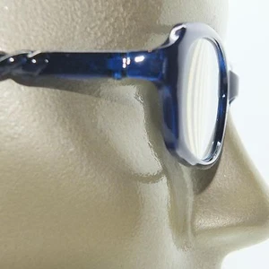 Reading Glasses Edgy Twisted Rope Side Chunky Blue Frame Readers +2.50 strength - Picture 1 of 4