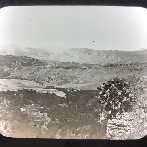 The Distant Mountains From Alameda C1900 Antique Magic Lantern Glass Slide Photo
