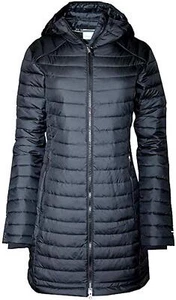 Columbia Women's White Out Mid Omni Heat Long Hooded Light Jacket Coat Puffer... - Picture 1 of 1