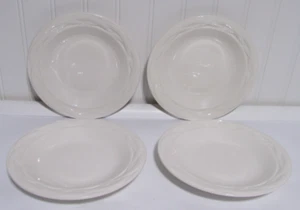 Pfaltzgraff Acadia White 7.25" Salad Plates Set of 4 USA - Picture 1 of 3