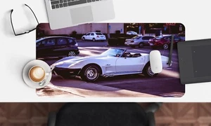 3D Weiß Sportwagen 31 Rutschfest Büro Schreibtisch Maus Matte Groß Tastatur Pad - Bild 1 von 7