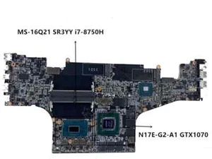 Placa madre para computadora portátil MSI GS65 GS65VR VER1.1 MS-16Q21 CPU i7-8750H GPU GTX1070 - Imagen 1 de 4