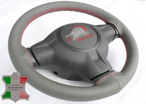 FUR ACURA MDX 10-10 GRAU LEDER-LENKRADABDECKUNG, ROT STIT - Picture 1 of 6