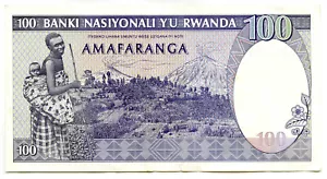 1989 Ruanda Geldschein 100 Franken Bank - E230 - Bild 1 von 2