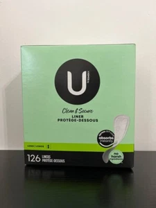 U by Kotex Security Lightdays Liners Long Regular Unscented 126 Count - Picture 1 of 3