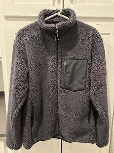 UNIQLO Windproof Outer Fleece Jacket LARGE dark Grey Uniqlo