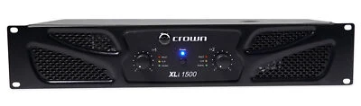 Crown Pro XLi1500 900w 2 Channel DJ/PA Power Amplifier Professional Amp XLI 1500 - Image 1 of 4