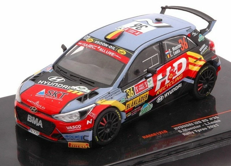 Hyundai I20 R5 Rally Ypres 2021 Munster-Louka 1:43 IXO RAM812LQ - Immagine 1 di 1
