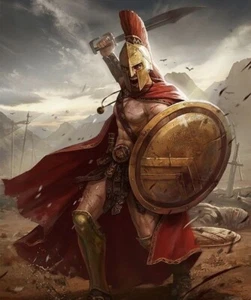Medieval Espartano Rey Leonia Batalla Mano Forjado Metal Escudo Antiguo Redondo Griego - Imagen 1 de 6