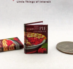 COMPLETE PIE COOKBOOK 1:12 Scale Miniature Readable Illustrated Book - Picture 1 of 9