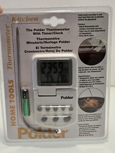 Polder Home Tools Termometro Digitale con Timer/Orologio, Sigillato in Fabbrica, Nuovo - Foto 1 di 7