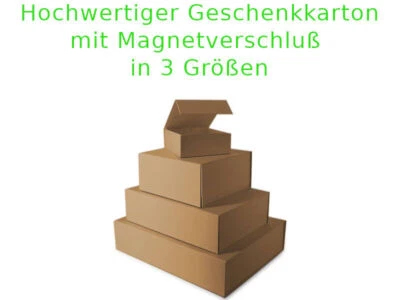 Geschenkkarton / Geschenkbox / Magnetbox UNI NATUR in 3 Größen - Bild 1 von 2