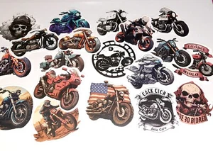 50 Motorrad Aufkleber Biker Moped Roller DIY Geschenk Stickerbomb Sticker (28) - Bild 1 von 4