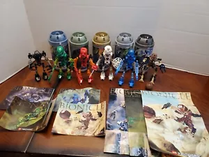 2001 Lego Bionicle ORIGINAL Toa Mata 8531 - 8536 Canister Manual Complete Sets - Picture 1 of 21