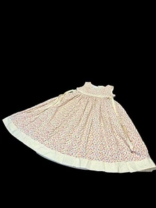 Vtg Strasburg Cotton Floral Yellow Check Girls Dress Sz 5 Sleeveless Prairie - Picture 1 of 8