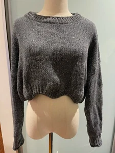 Zara Long Sleeve Grey Sweater Jumper Top Size M - Picture 1 of 4