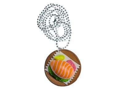Collar Plato Sushi Miniblings Japón Especialidad Sushi Marrón Redondo 80cm Foto 1 de 4