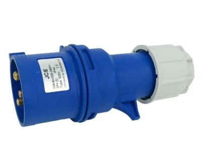 JCE 32 AMP 3 Pin blau Nachlaufstecker 240 V IP44. Wohnwagen Camping Anschluss