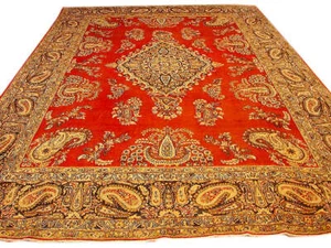 9x13' VINTAGE Traditional Saroouk Rug S10-5983 - Picture 1 of 5