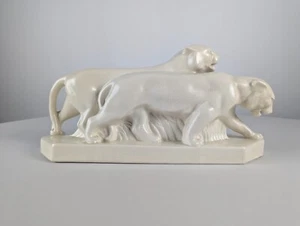 Escultura animal Art Deco de leones, 1920s - Imagen 1 de 8