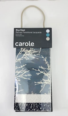 Образцы книги обивки ткани Carole синяя сталь изысканные переходные жаккарды - Изображение 1 из 4