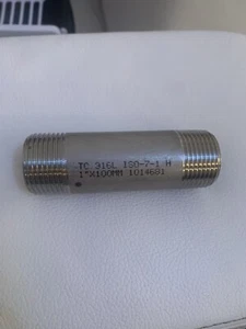 Edelstahl Rohr 100mm lang V2A Grösse 1 Zoll Nirosta - Bild 1 von 2