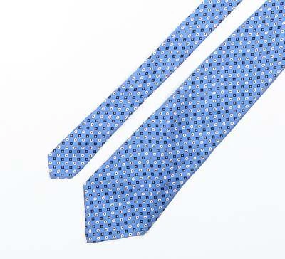Leonardo Stelli Mens Blue Paisley Silk Pointed Tie One Size - Изображение 1 из 4