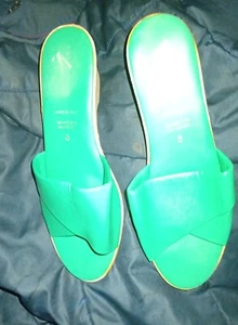 Vintage ladies Sandals UK Size 6 Made in Italy Man Made Upper and Soles New - Picture 1 of 4