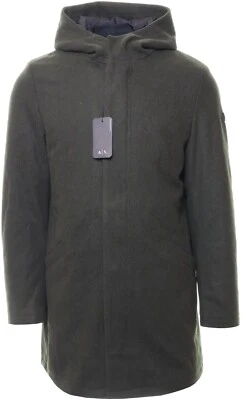 Armani Exchange A|X Mens Hooded Dual Layer Coat Trench Wool Jacket Parka NWT - Image 1 of 4