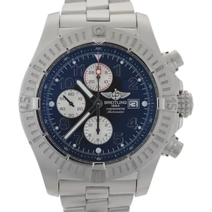 Breitling Super Avenger A13370 Black Dial 48mm Automatic Men's Watch + Box - Picture 1 of 10