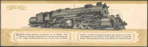 Baltimore & Ohio 1917 Mallet Steam Locomotive Railroad Train Folding Postcard - Picture 1 of 2