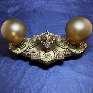Rewired SingleFlush Two Socket light Fixture beautiful Finish 37i - Picture 1 of 6