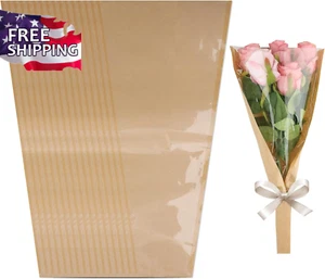 50Pcs Flower Bags for Bouquets, 9.5 X 17.9 Inches Flower Bouquet Wrapping Paper - Picture 1 of 12
