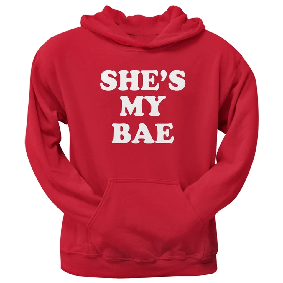 Sudadera con capucha roja She's My Bae para adultos Foto 1 de 1