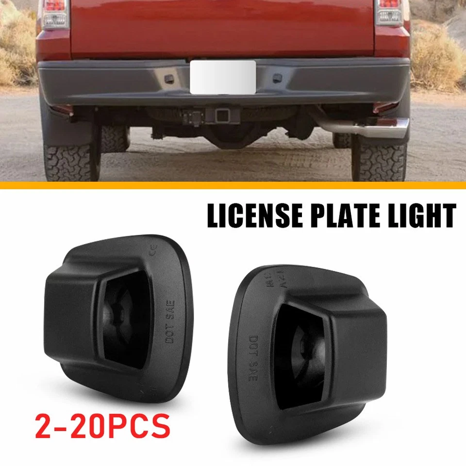 Carcasa de luz de matrícula trasera izquierda y derecha Fit RAM Dakota 2011 negra Foto 1 de 1