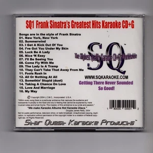 KARAOKE CDG 16 SONG SQ-1 FRANK SINATRA GREATEST HITS, New York, My Way/Jewel Box - Bild 1 von 2