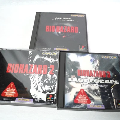 Lot 3 Resident Evil Biohazard 1 2 3 Set PlayStation 1 PS1 PS Japan Ver. Tested - Image 1 of 4