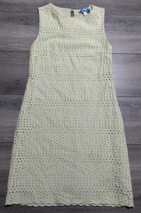 Vestido Luttons Adulto Pequeño Verde Menta Ojales Forrado Primavera Verano Mujer - Imagen 1 de 6