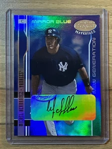 Michel Hernandez 2003 Leaf Certified Mirror Blue Rookie Auto #d /50 Yankees - Imagen 1 de 2