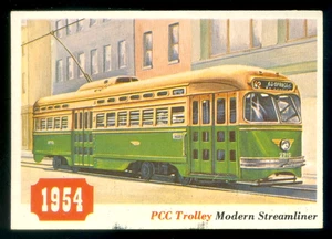 1955 TOPPS RAILS AND SAILS #23 PCC Trolley Car - Picture 1 of 2