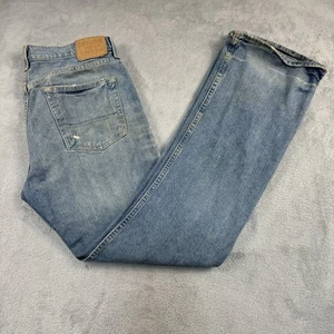 Vintage Hollister Jeans Herren 34x34 Straight Light Wash Denim Distressed Y2K USA - Bild 1 von 13