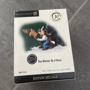 DEPT 56 THE WINNER BY A NOSE 57115 NEW ENGLAND VILLAGE CHRISTMAS SPECIAL EDITION - Picture 1 of 5